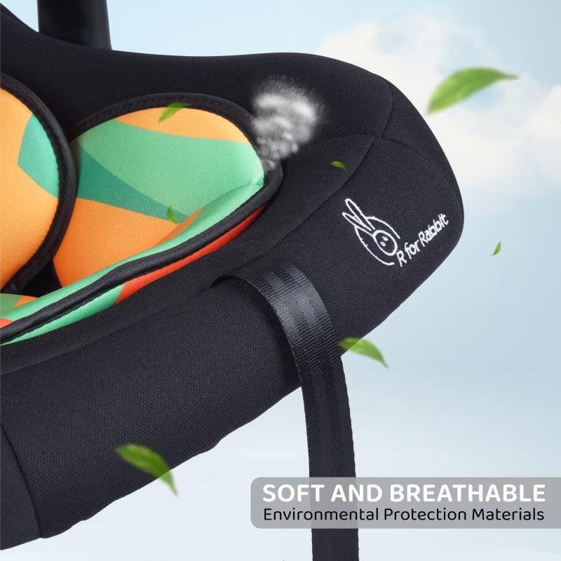Experience ultimate versatility with the R For Rabbit Picabo 4-in-1 Baby Carrycot Cum Car Seat, offering a safe and comfortable solution for travel, napping, and carrying your newborn. Available at uSmile.toys." www.usmile.toys